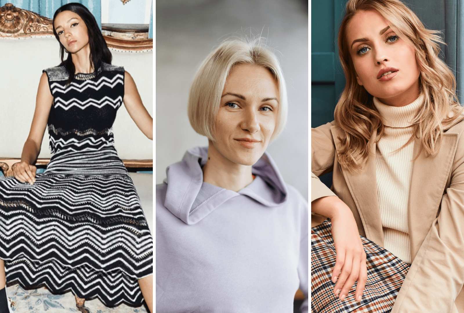 Different women with different value contrast 