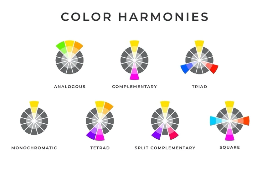 different colour harmonies 