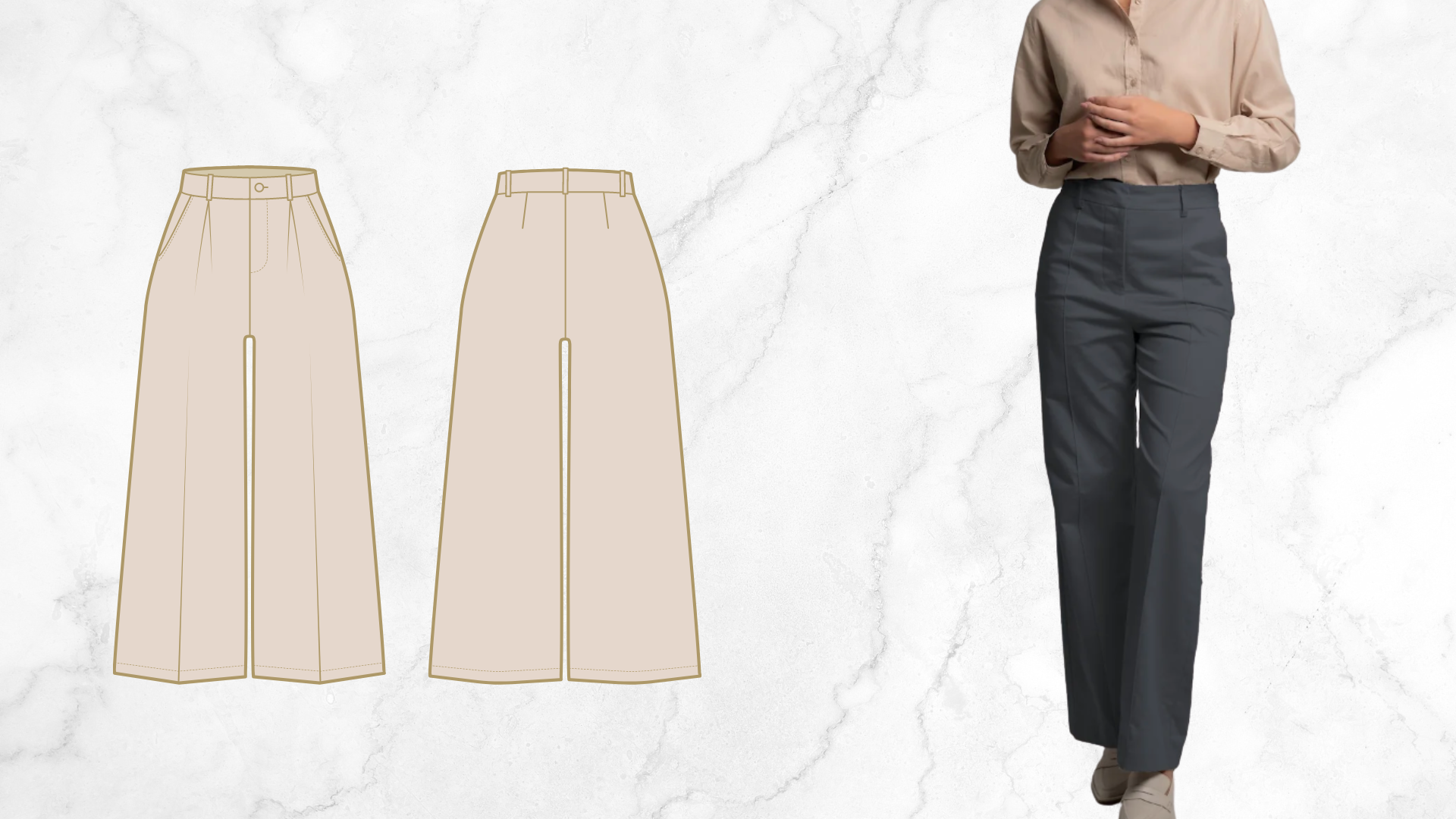Wide-leg pants