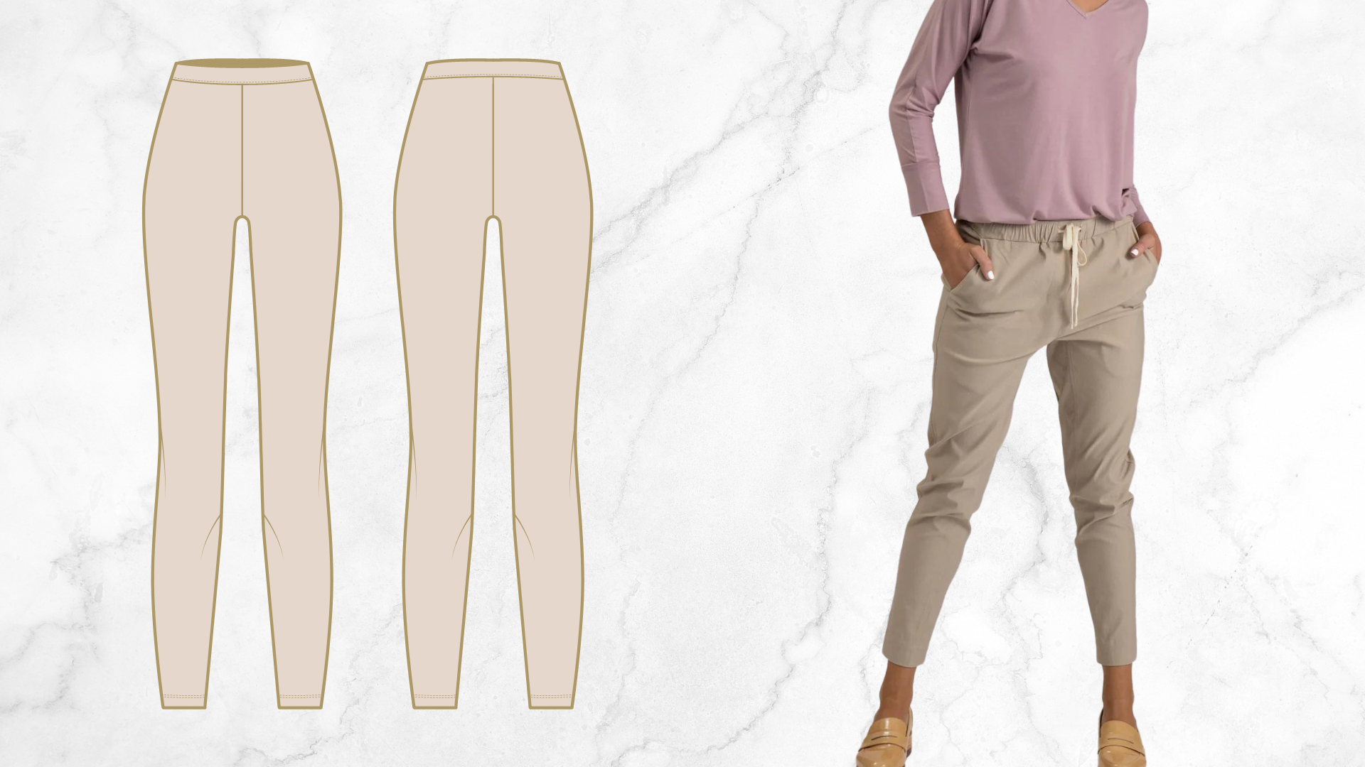 Tapered-leg pants