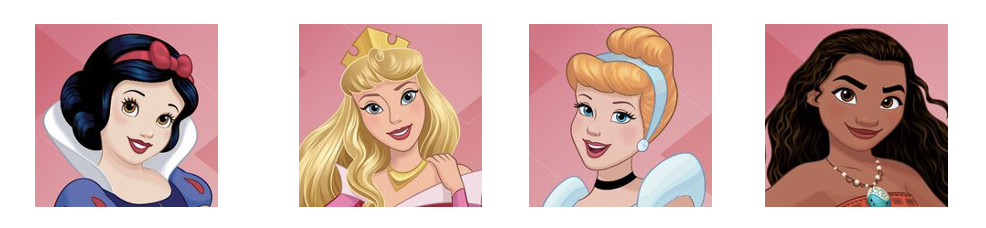 Disney princesses and their different values